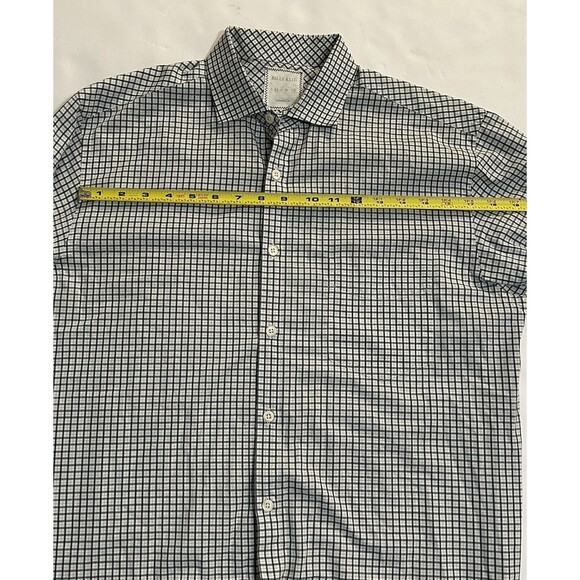 Billy Reid Shirt Men M Medium White Check Pattern Long Sleeve Standard Cut - Picture 5 of 7